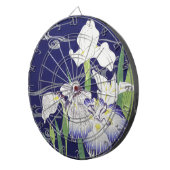 Oude Japanse Iris-kunstprint Kogyo Tsukioka Dartbord (Voorkant Rechts)