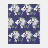 Oude Japanse Iris-kunstprint Kogyo Tsukioka Fleece Deken (Voorkant)