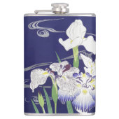 Oude Japanse Iris Kunstprint Kogyo Tsukioka Heupfles (Voorkant)
