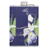 Oude Japanse Iris Kunstprint Kogyo Tsukioka Heupfles (Achterkant)