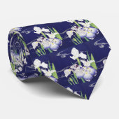 Oude Japanse Iris-kunstprint Kogyo Tsukioka Stropdas (Opgerold)