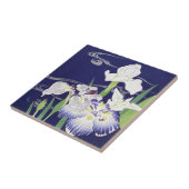 Oude Japanse Iris-kunstprint Kogyo Tsukioka Tegeltje (Zijkant)