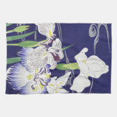 Oude Japanse Iris-kunstprint Kogyo Tsukioka Theedoek (Horizontaal)