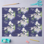 Oude Japanse Iris-kunstprint Kogyo Tsukioka Tissuepapier (Craft)