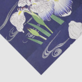Oude Japanse Iris-kunstprint Kogyo Tsukioka Tissuepapier (Detail)