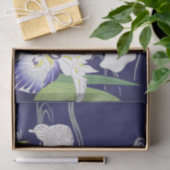 Oude Japanse Iris-kunstprint Kogyo Tsukioka Tissuepapier (Geschenk)