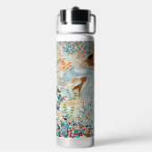 Oude Japanse Karper en Stromend Water Waterfles (Achterkant)