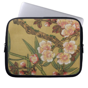 Oude Japanse Kersenbloesem Aziatische Bloemen Laptop Sleeve