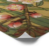 Oude Japanse Kersenbloesem Aziatische Bloemen Poster (Hoek)