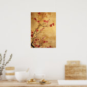 Oude Japanse Kersenbloesem Poster (Keuken)