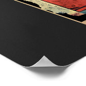 Oude Japanse kikker die ramen eet Ukiyo-e Poster (Hoek)