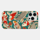 Oude Japanse Koi Vissen Patroon Schilderij iPhone Hoesje (Achterkant horizontaal)