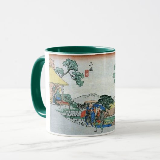 oude Japanse kunst Mok (Voorkant links)