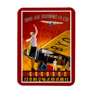 Oude Japanse luchtvaartadvertentie Magneet