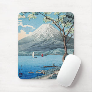 Oude Japanse Mount Fuji en Lake Yamanaka Kunst Muismat
