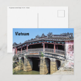 Oude Japanse overdekte brug in Hoi An - Vietnam Briefkaart