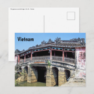 Oude japanse overdekte brug in Hoi An - Vietnam Briefkaart