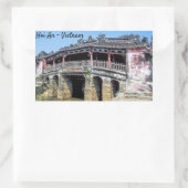 Oude japanse overdekte brug in Hoi An - Vietnam Rechthoekige Sticker (Tas)
