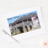 Oude japanse overdekte brug in Hoi An - Vietnam Rechthoekige Sticker (Envelop)