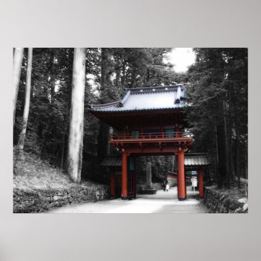 Oude Japanse poort Poster (Voorkant)