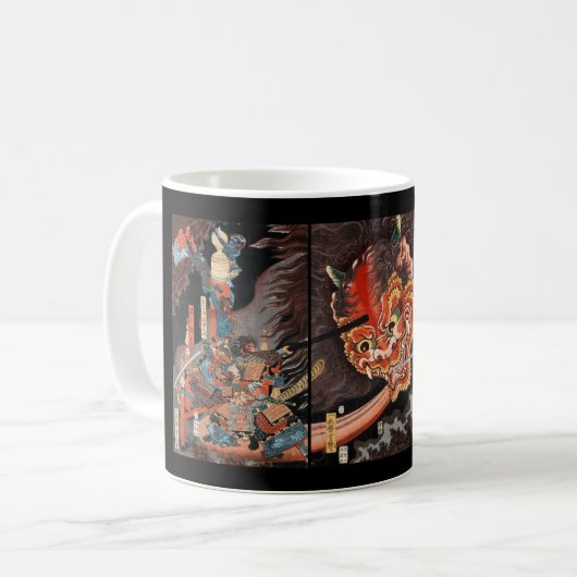 Oude Japanse samoerai vs. Oni Koffiemok (Voorkant links)