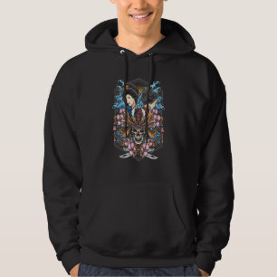 Oude Japanse Samurai Bushido Katana Ronin Geis Hoodie