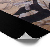 Oude Japanse Samurai Painting Poster (Hoek)