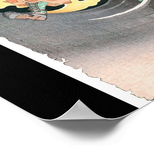 Oude Japanse Samurai-schilderijen Poster (Hoek)