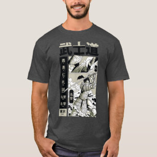 Oude Japanse Samurai Warrior Art Bushido Code T-shirt