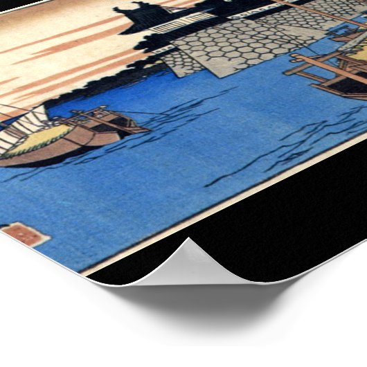 Oude Japanse schilderijen Circa 1800's Poster (Hoek)