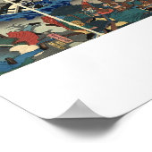 Oude Japanse schilderijen van Samurai en Mongols Poster (Hoek)