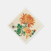 Oude Japanse schildering van chrysanten Servet (Hoek)