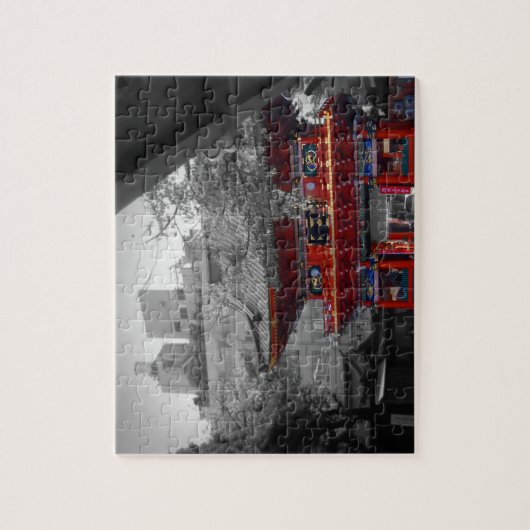 Oude Japanse tempel Legpuzzel (Verticaal)