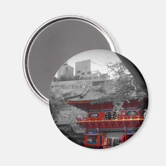 Oude Japanse tempel Magneet (Voorkant / Achterkant)