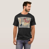 Oude Japanse Tengu-demon schilderen T-shirt (Voorkant volledig)