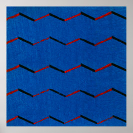 Oude Japanse Textiel Houtsnede Print Poster