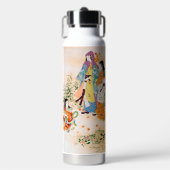 Oude Japanse Textiel Waterfles (Voorkant)