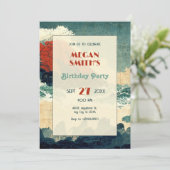 Oude Japanse verf golf berg Kaart (Staand voorkant)