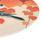 Oude Japanse vogel en herfst wingerd Snijplank (Hoek)