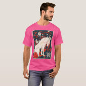 Oude Japanse Wolf Art Wolf Japans T-shirt (Voorkant volledig)
