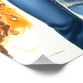 Oude jeans landelijke vrouw poster (Hoek)