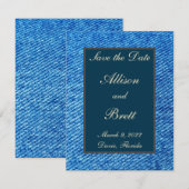 Oude Jeans sparen de Datum Kaart (Voorkant / Achterkant)