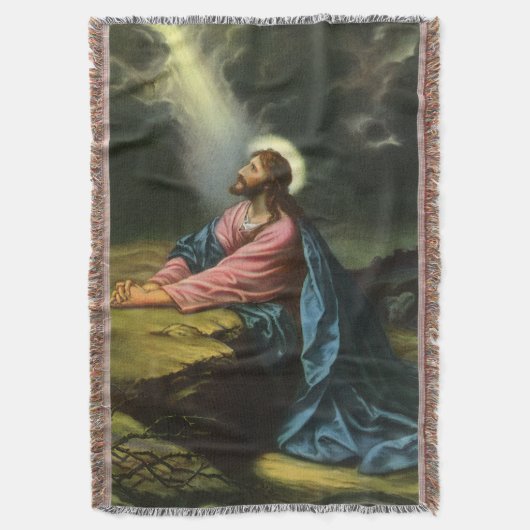 Oude Jezus Christus biddend, Hof van Gethsemane Deken (Voorkant Verticaal)