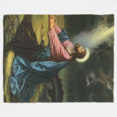 Oude Jezus Christus biddend, Hof van Gethsemane Fleece Deken (Voorkant (Horizontaal))
