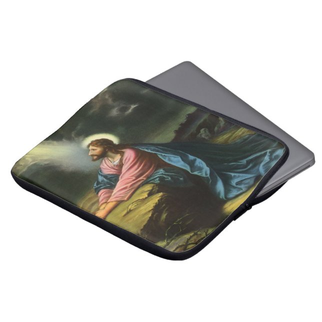 Oude Jezus Christus biddend, Hof van Gethsemane Laptop Sleeve (Voorkant top)