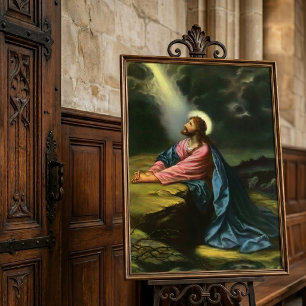 Oude Jezus Christus biddend, Hof van Gethsemane Poster