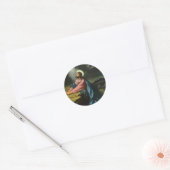Oude Jezus Christus biddend, Hof van Gethsemane Ronde Sticker (Envelop)
