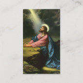 Oude Jezus Christus biddend, Hof van Gethsemane Visitekaartje (Achterkant)