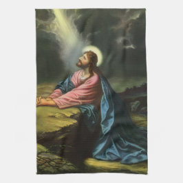 Oude Jezus Christus in gebed, Hof van Getsemane Theedoek