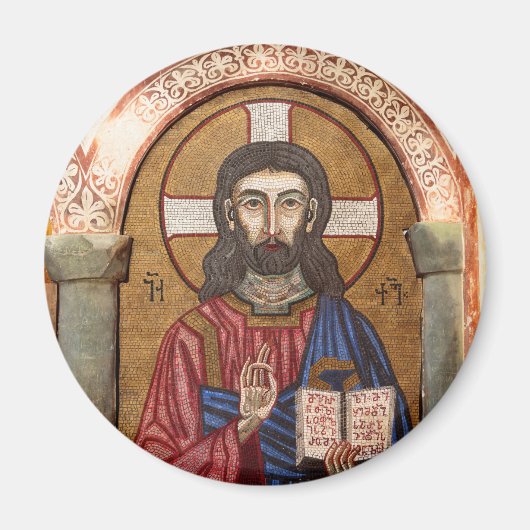 Oude Jezus Mozaïek Magneet (Voorkant)